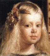 Diego Velazquez, Las Meninas.Ausschnitt:Kopf der Infantin